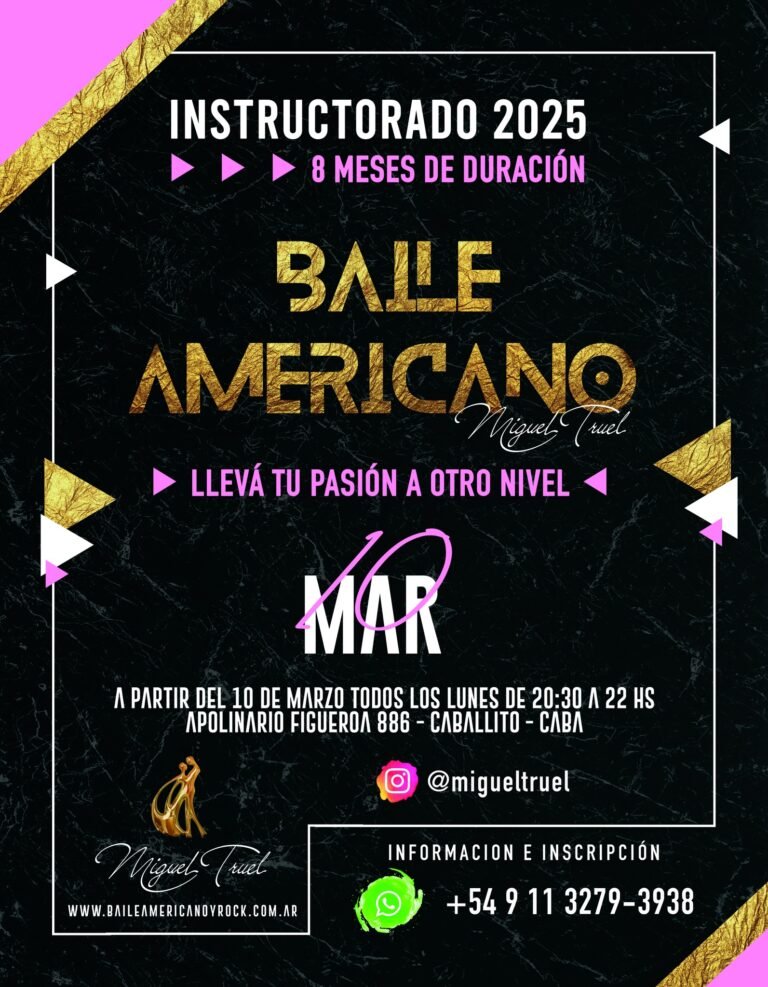 Baile Americano – Instructorado Presencial